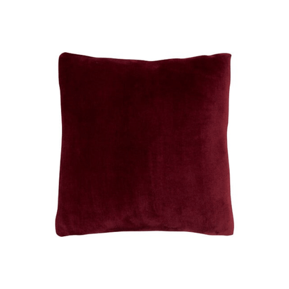 Alpha 55 Rouge Grenat Coussin Flanelle Ollis 38 x 38 cm en Polyester