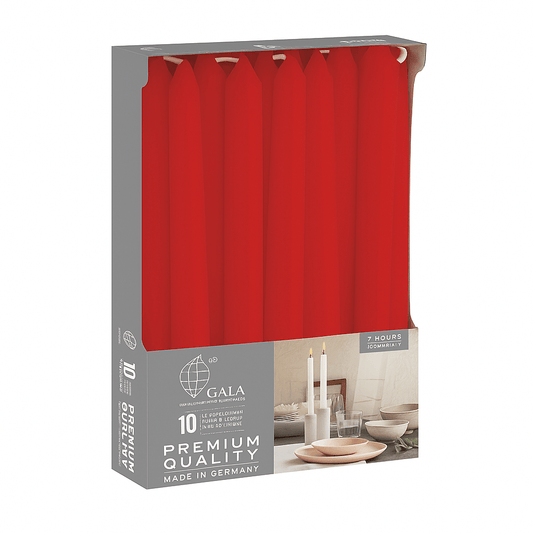 Alpha 55 Rouge Lot de 10 bougies flambeau