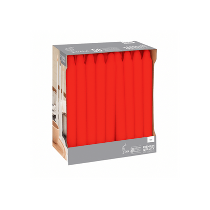 Alpha 55 Rouge Lot de 50 bougies flambeau