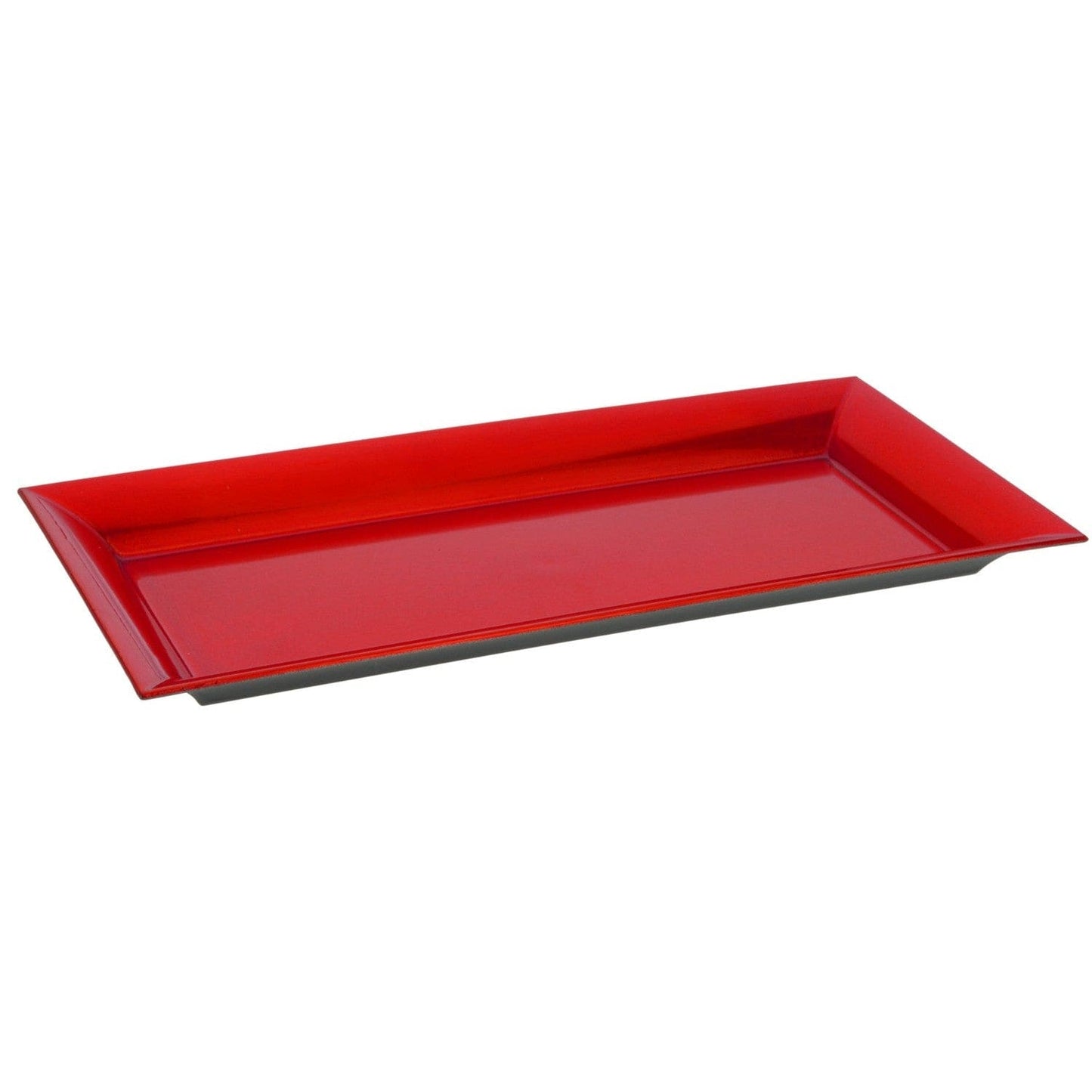 Alpha 55 Rouge Noël, déco : Plat de présentation rectangulaire en mélamine doré 36 x 17 cm