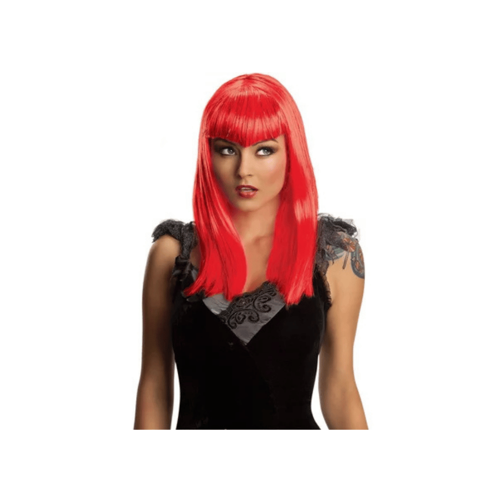 Alpha 55 Rouge Perruque Vogue – Accessoire de Déguisement Tendance