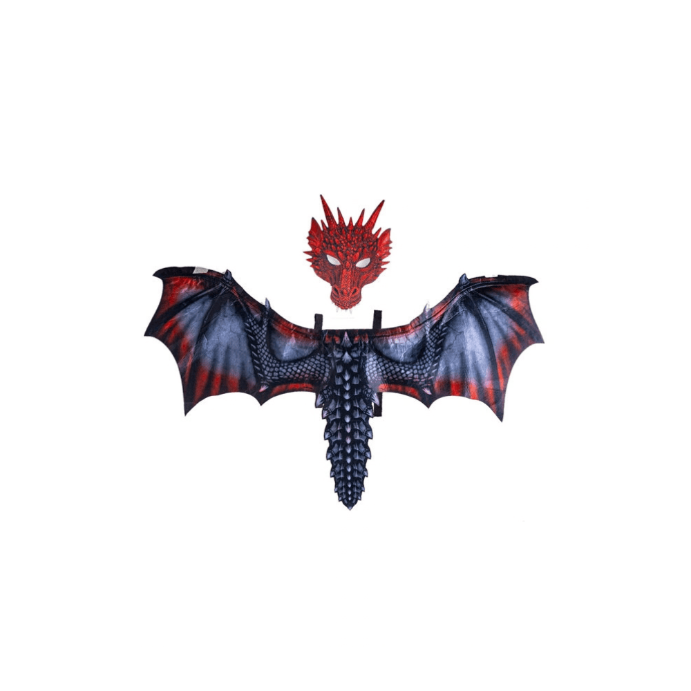 Alpha 55 Rouge Set Ailes et Masque Dragon 2 Pièces – Déguisement