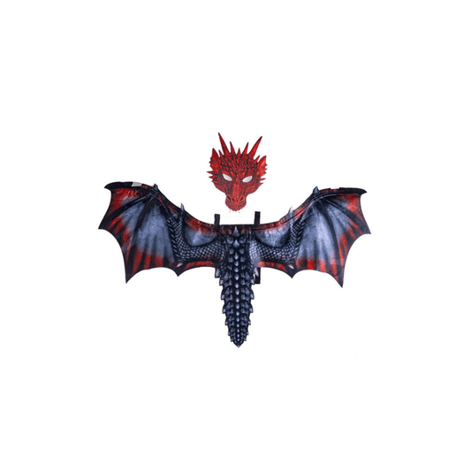 Alpha 55 Rouge Set Ailes et Masque Dragon 2 Pièces – Déguisement