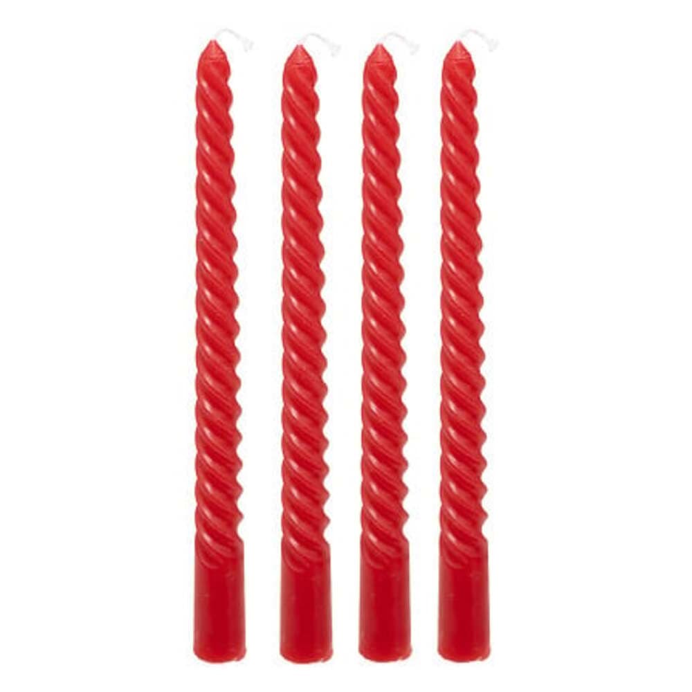 Alpha 55 Rouge Set de 4 Bougies Bâton Twist HUGO – Déco Élégante