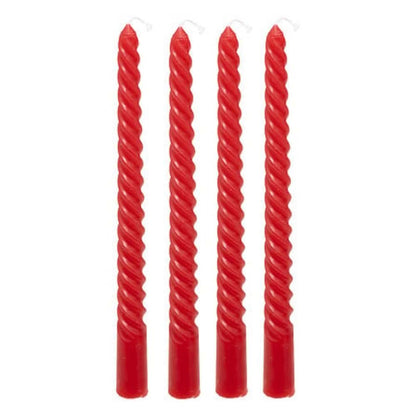 Alpha 55 Rouge Set de 4 Bougies Bâton Twist HUGO – Déco Élégante