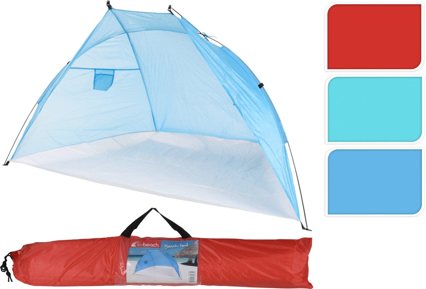 Alpha 55 Rouge Tente de plage pliable 218x115 cm