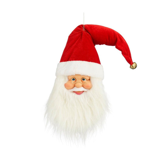Alpha 55 Rouge Tête de Père Noël décorative – Esprit festif et chaleureux