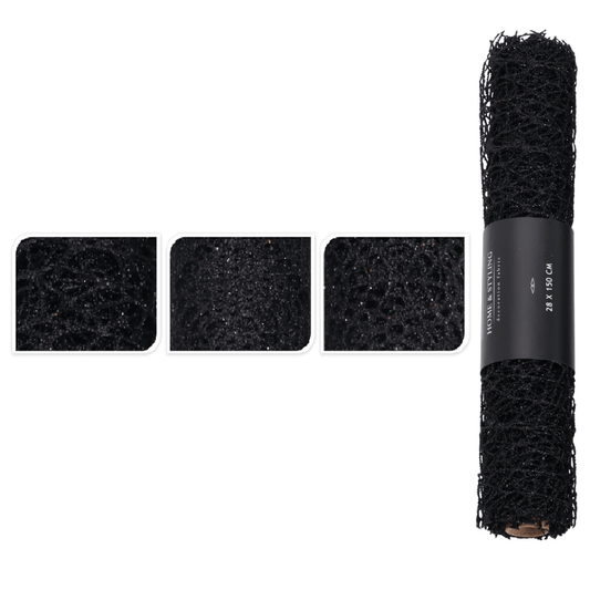 Alpha 55 Rouleau Maille Pailleté Noir – Décor Chic & Festif