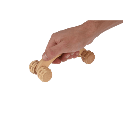 Alpha 55 Rouleau massage en bois 4 roues beige