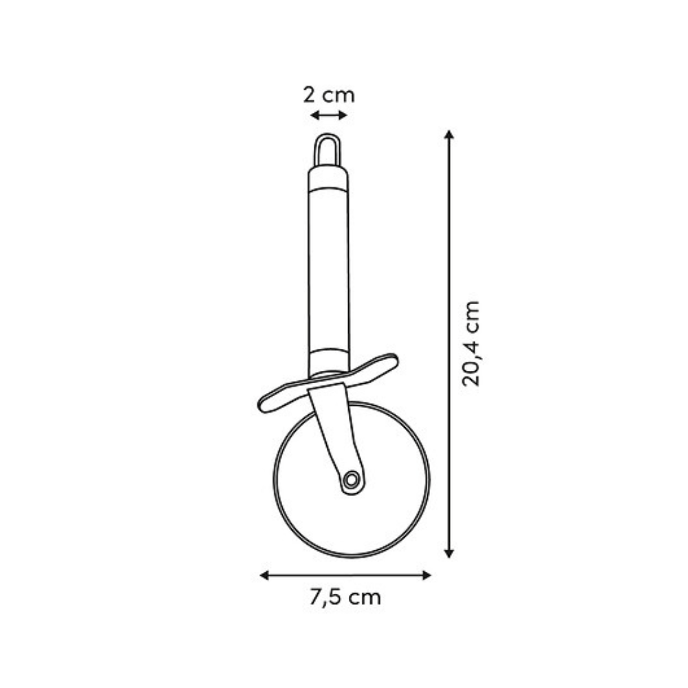 Alpha 55 Roulette à Pizza Solstice 20,4 cm en Inox