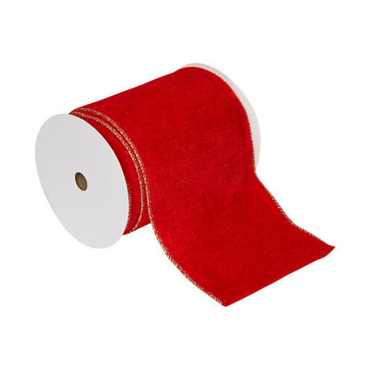 Alpha 55 Ruban Velours Rouge – Emballage Noël Élégant