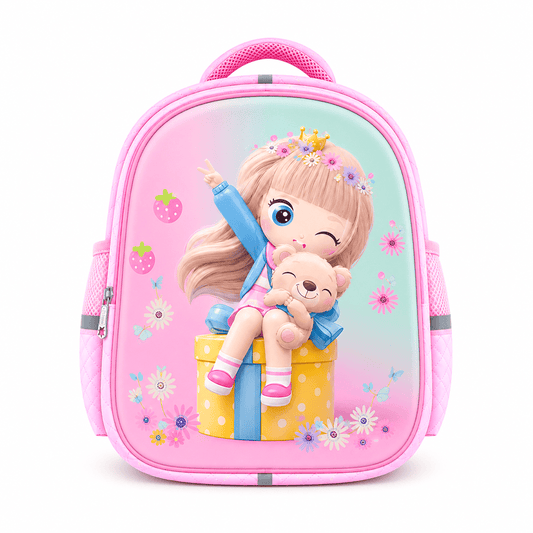 Sac à Dos 14" 3 Compartiments Motif 3D — Alpha 55 Maroc