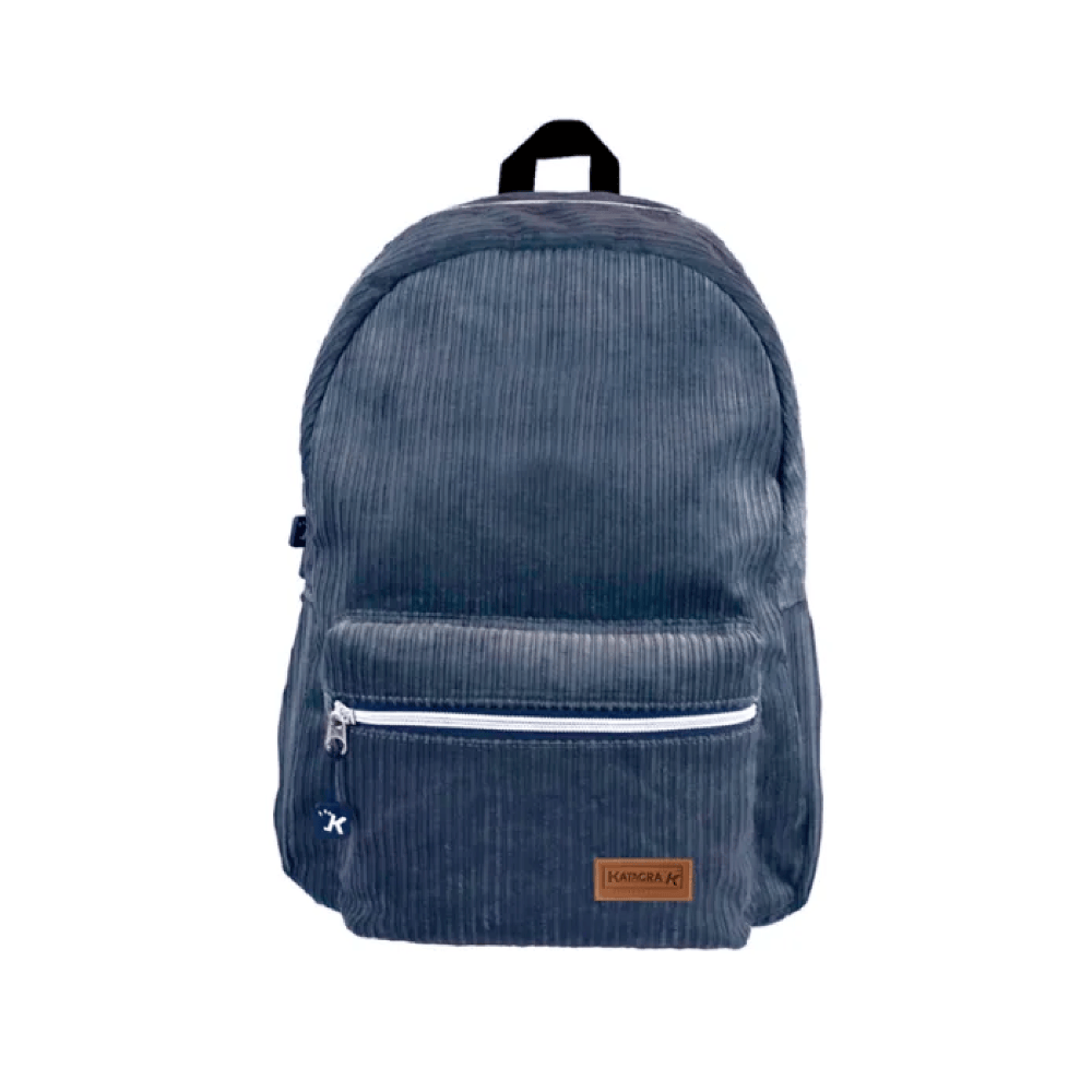 Alpha 55 Sac à Dos Borné Velours Côtelé Bleu