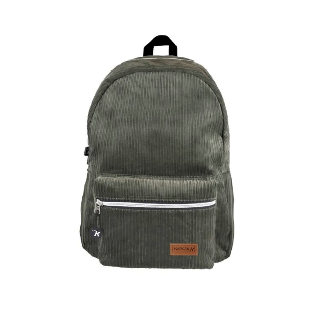 Alpha 55 Sac à Dos Borné Velours Côtelé Kaki