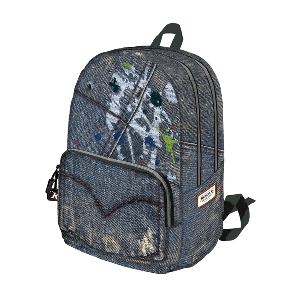 Alpha 55 Sac à dos de 2 compartiments 30x44x18 Denim avec Peinture