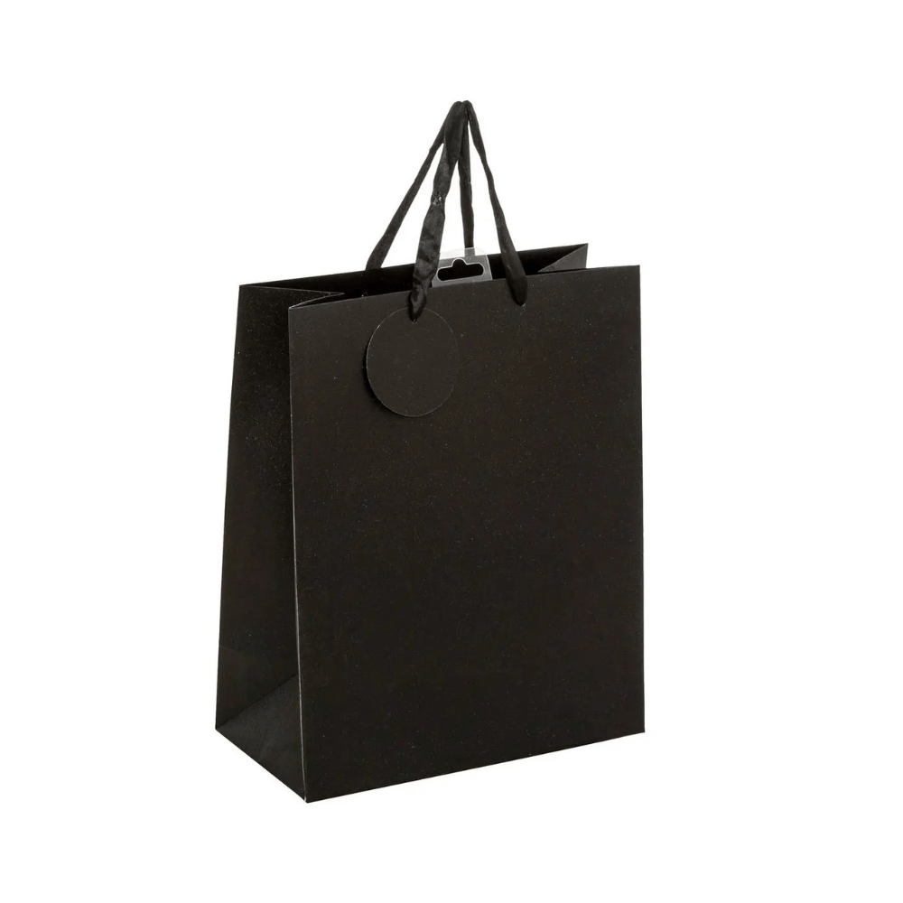 Alpha 55 Sac Cadeau Pailleté Noir – Emballage Chic & Élégant