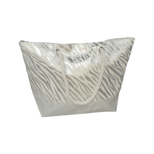 Alpha 55 Sac de plage zèbre blanc tendance été