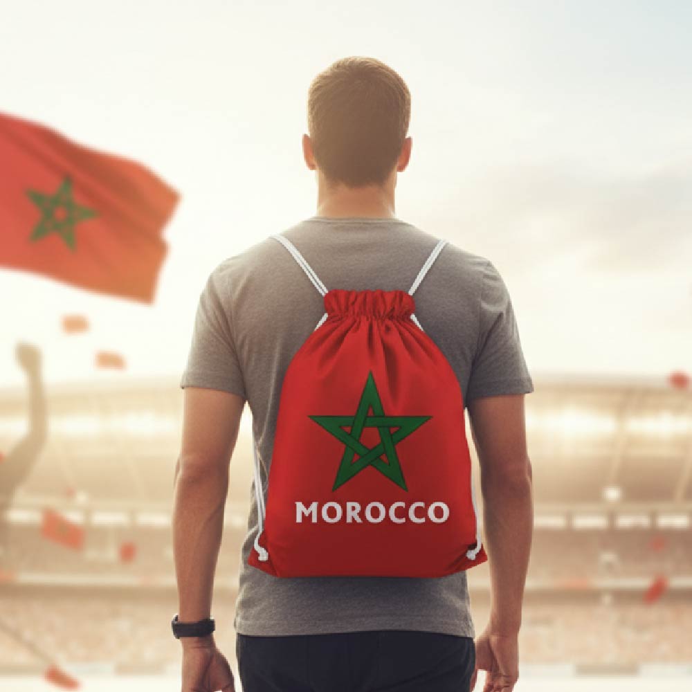 Alpha 55 Sac Maroc à Cordons Rouge – Style Supporter