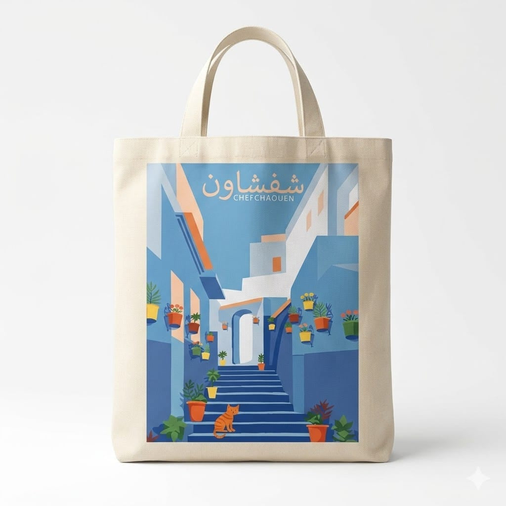 Alpha 55 Sac Tote-Bag Ville Chefchaouen Tendance