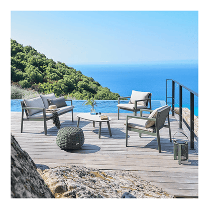 Alpha 55 Salon de jardin Flovia 4 places aluminium laurier