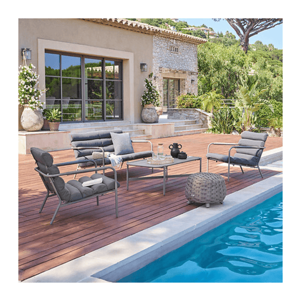 Alpha 55 Salon de jardin Solani 4 places café extérieur