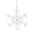 Alpha 55 Sapin déco à suspendre : Flocon de neige avec perles blanc 21 cm