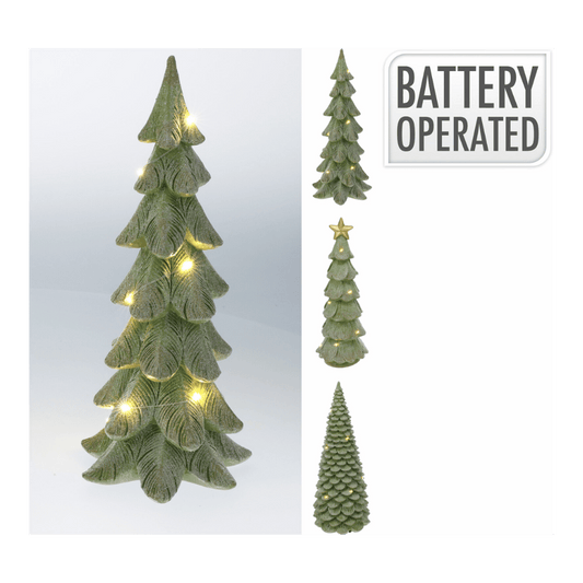 Alpha 55 Sapin en Céramique LED Vert – Décoration Lumineuse Noël