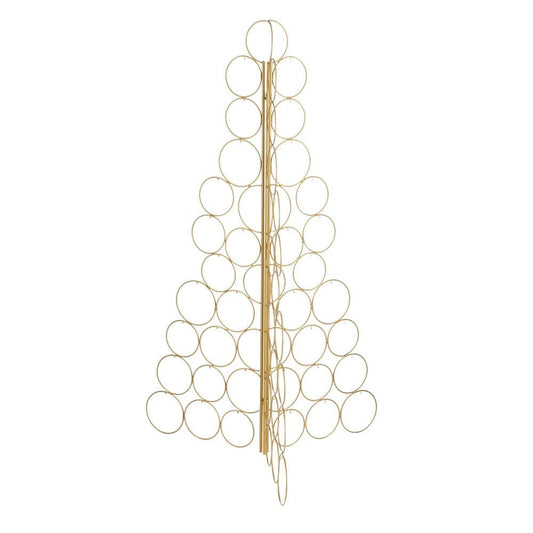 Alpha 55 Sapin en Métal Doré – Déco Noël Élégante