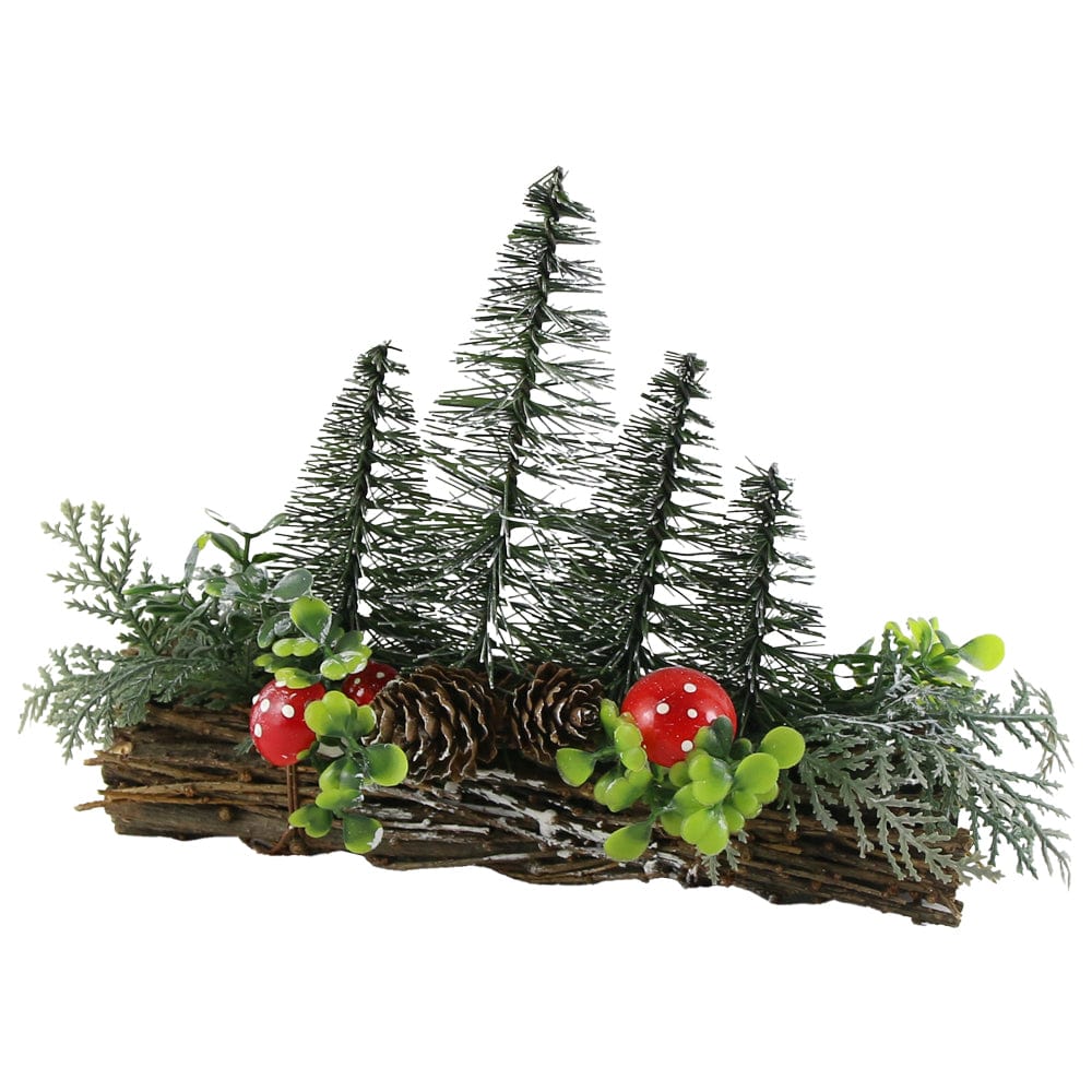 Alpha 55 Sapins sur bûche de Noël