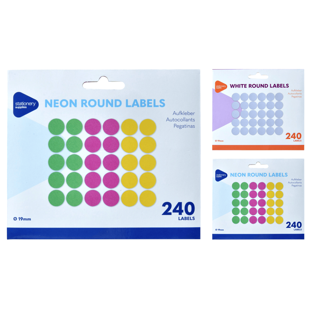 Alpha 55 Scol Gommettes Rondes 19 mm Assorties x240