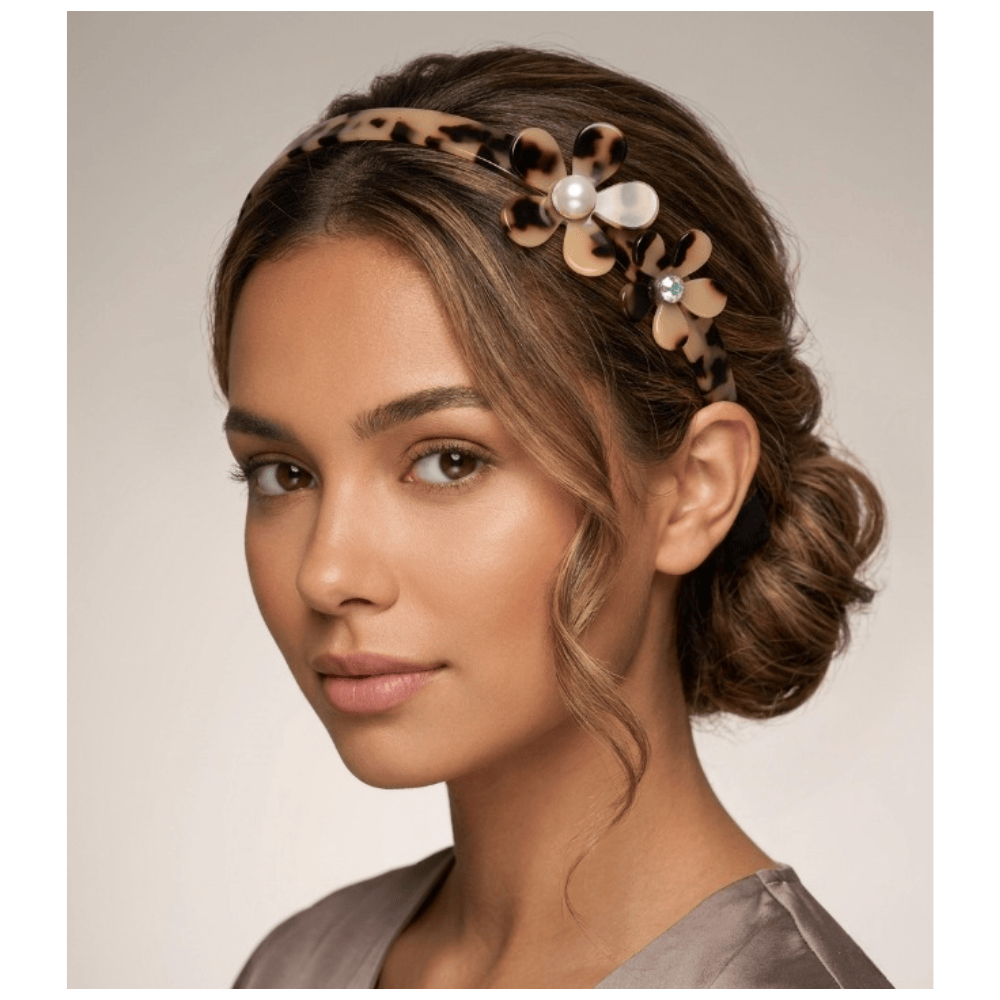 Alpha 55 Serre-tête Alex 2 fleurs – Accessoire cheveux