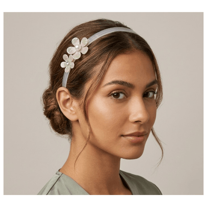 Alpha 55 Serre-tête Alex 2 fleurs – Accessoire cheveux chic