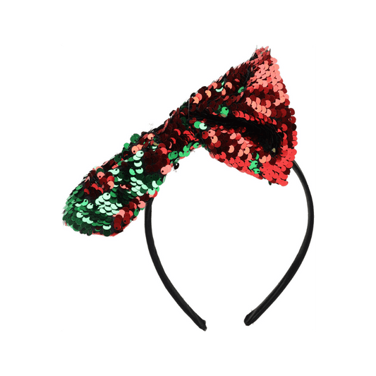 Alpha 55 Serre-tête Nœud à Paillettes – Accessoire Festif