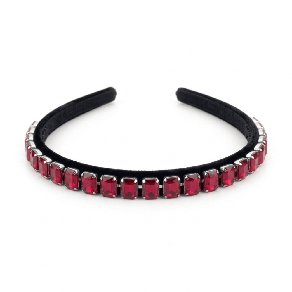 Alpha 55 Serre-tête noir diamants – Accessoire cheveux chic