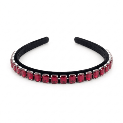 Alpha 55 Serre-tête noir diamants – Accessoire cheveux chic