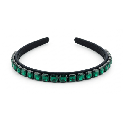 Alpha 55 Serre-tête noir diamants – Accessoire cheveux chic