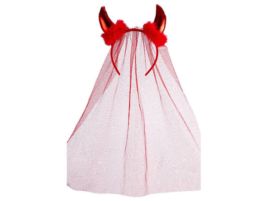 Alpha 55 serre-tête Rouge Serre-tête cornes avec voile