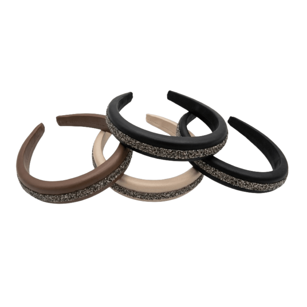Alpha 55 Serre-tête tissu bande brillants – Accessoire chic