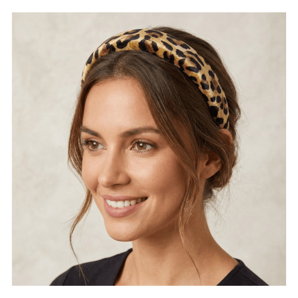Alpha 55 Serre-tête tissu motif animal – Accessoire tendance