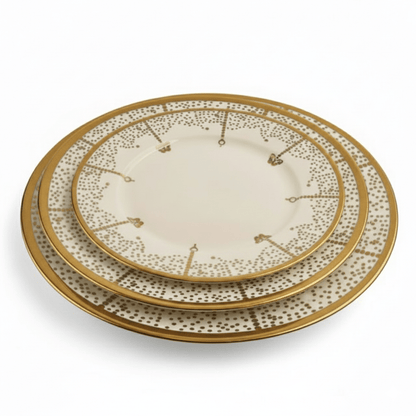 Alpha 55 Service de Table 36 Pièces Étoiles – Porcelaine & Or