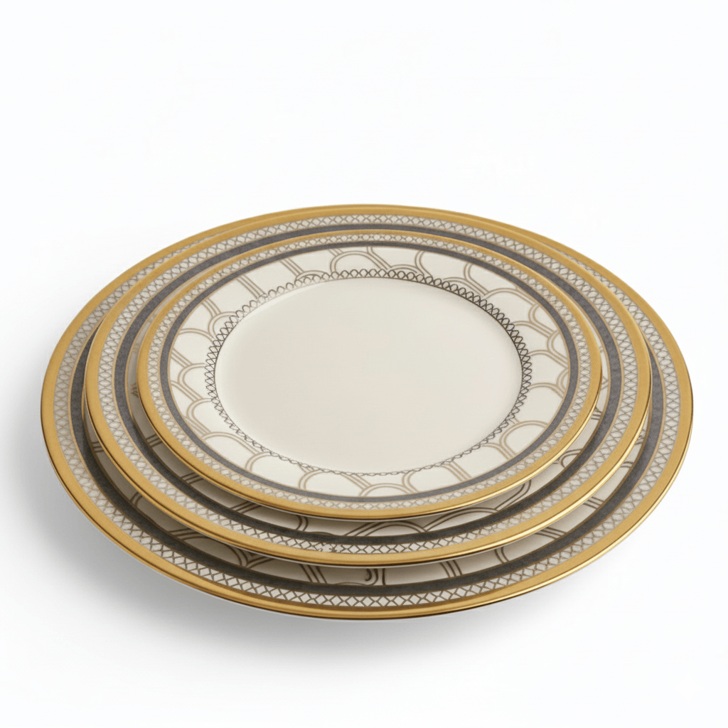 Alpha 55 Service en Porcelaine 36 Pièces Magic Home – Finition Cuivre