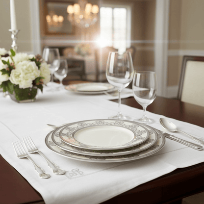 Alpha 55 Service en Porcelaine 36 Pièces Magic Home – Liseré Argent