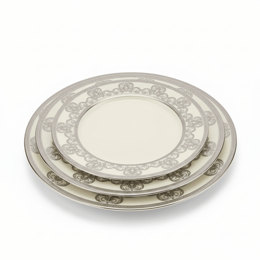 Alpha 55 Service en Porcelaine 36 Pièces Magic Home – Liseré Argent