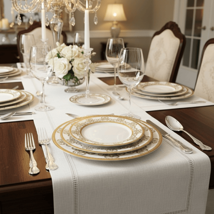 Alpha 55 Service en Porcelaine 36 Pièces Magic Home – Liseré Doré