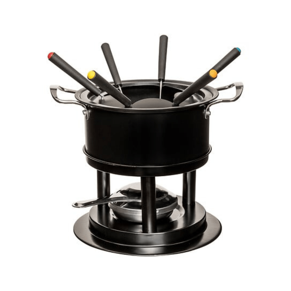 Alpha 55 Service fondue 6 personnes en inox noir élégant