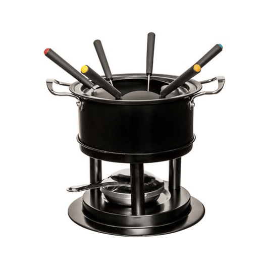 Alpha 55 Service fondue 6 personnes en inox noir élégant