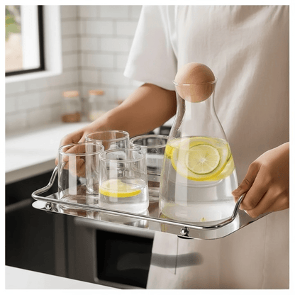 Alpha 55 Service Jus 7 Pièces en Verre Lisse - Épure & Élégance