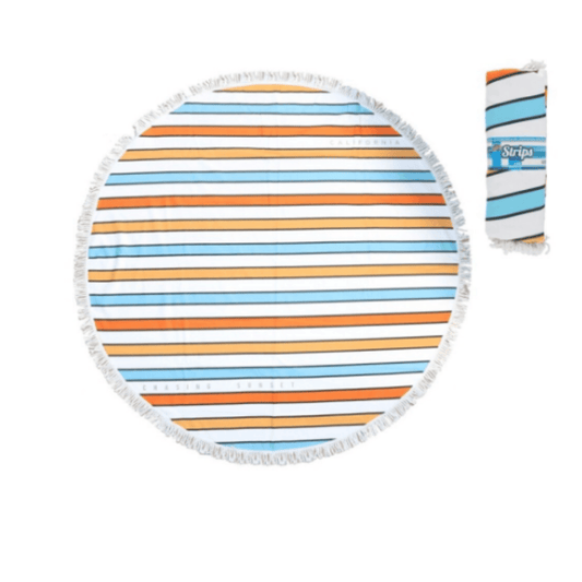 Alpha 55 Serviette de plage rayures corail