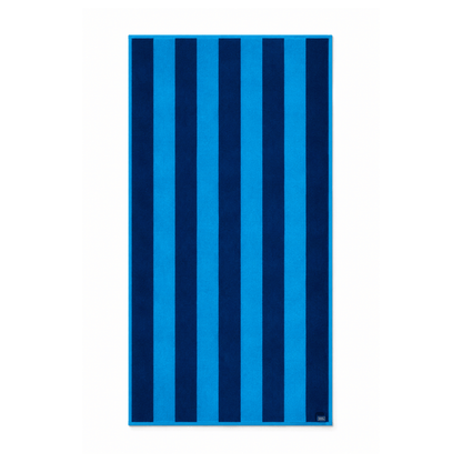 Alpha 55 Serviette de Plage Velour Bleu Élégante