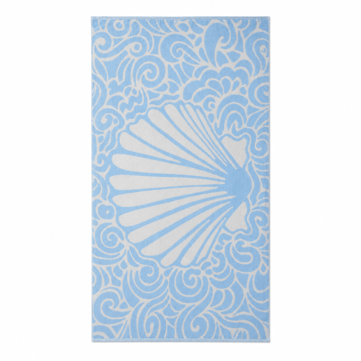 Alpha 55 Serviette de Plage Velour Coquillage Élégante